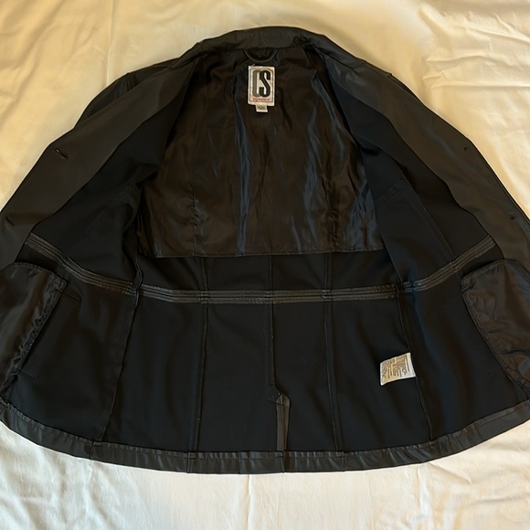 CS Signature Polyvinyl Polyester Rain Jacket Coat Blazer Womens Black Large NWOT - Picture 9 of 12